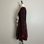 Born Famous Santa Crewneck Long Sleeves Sweater Dress, Sz Large Black Photo 5