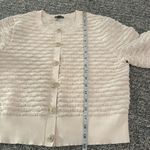 EXPRESS Velvet Textured Cream Cardigan Sz M Photo 6