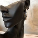 SIMON SEBBAG Sterling Silver Electroplated Diamond Cut Modern Hoop Earrings Photo 11