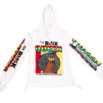 On Fire  Hoodie T-Shirt Long Sleeve Graphic The Black Queen Tee Shirt Size Large Photo 3