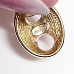 Givenchy Authentic Rare Vintage Black & Gold Enamel / Metal Abstract Earrings Photo 8