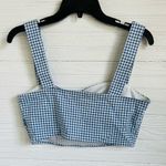 Lulus Follow the Sun Blue and White Gingham Print Crop Top New Size Me… Photo 1