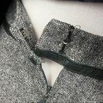 Pendleton Vintage Wool Silk Tweed Style Skirt Suit Leather Trim Black Small Photo 7