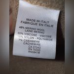 bianco blu sweater Tan Cableknit Cowl Neck Merino Wool Blend Large‎ Photo 3