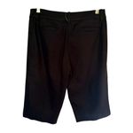 Cache Black Stretch Linen Blend City Short Pant Bermuda Walking $88 NWT Photo 2