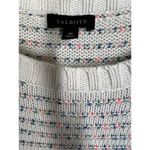 Talbots Speckled Knit Striped Sweater Medium Cotton Blend Photo 2