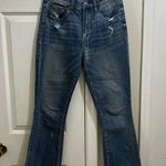 Pistola  Distressed High Rise Fringed Hem Straight Leg Jeans Size 27 Photo 0