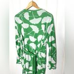 Diane Von Furstenberg  X Target V Neck Sweater Wrap Top Green Floral XXL 029 Photo 4