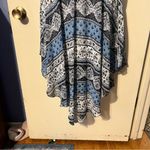 Rue 21  Ivory & Blue Hankerchief Hem  Asymmetrical Strapless Dress Photo 2