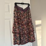 Rafaella  Floral Ruffle Layered Pleated Midi Skirt Flowy Versatile Photo 2