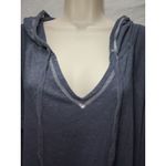 Make + Model  women blue hoodie large pullover v‎ neck drawstring Photo 1