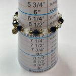 Erimish  black clear gold faceted bead bracelet Photo 2