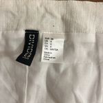 H&M White Mini Linen Blend Skirt with Slit Photo 1