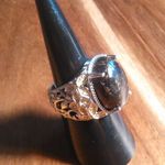 Matrix Silver Shungite 14K Yellow Gold and Platinum Over Copper Ring (Size 7) Photo 13