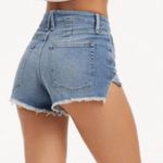 Good American  Good Curve Distressed Denim Shorts size 29 Photo 3