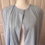 Uoozee | Powder Blue Crew Neck Cape/Long Coat | Size Medium | NEW WITH TAGS Photo 2