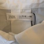 ZARA ‎ loose fit peplum colored long sleeved white women's top Size 11-12 Photo 1