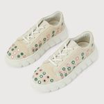 Free People Catch Me If You White Mirror Combo Crochet Sneakers Photo 0