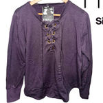 Young Fabulous and Broke  Women's Top Dark Purple Noelle Lace Up Size M EUC Photo 0