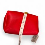 Christian Dior NWT Dior Red Embossed Logo Cosmetic Makeup Pouch Bag w/ Zipper Protector Photo 3