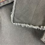 Bernardo Military Jacket Charcoal Gray Raw Edge Lined Aztec Ribbon Epaulettes by  Photo 4