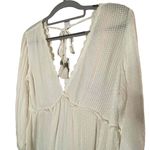 Blue Island NWT  Womens‎ Cream Gold Metallic Layered A-Line Dress Extra Small Photo 1