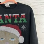 Jerzees Santa Claws Cat Crew Neck Sweatshirt Size S Photo 6