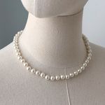 Vintage Ivory White Faux Pearls Short 18” Necklace Estate Classic Timeless Photo 0