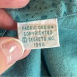 VINTAGE 90s SEGRETS SUN PRINTS Blue‎ 100% Cotton Button Down Casual Shirt Medium Blue Photo 5