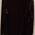 London Times Wine Velvet Long Sleeve Mini Dress Photo 0