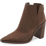 Vince Camuto  Ankle Boots Size 9.5 Brown Back Zip Squared Block Heel Photo 0
