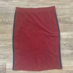 American Apparel burgundy blue stripe skirt Photo 1