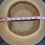 Women Tan Sun Hat Shimmer Pineapple Fedora One Size Wide Brim Beach Resort EUC Photo 6