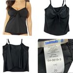Swimsuits for all Black Tankini Top with Adjustable Straps Underwire Womens 20 Size undefined Photo 1