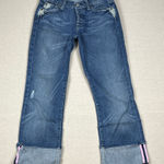7 For All Mankind Cropped and Cuffed Jeans with Pink Details
Size: 26 Photo 0