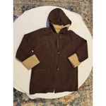 Ralph Lauren Lauren Wool Blend Brown Hooded Toggle Button Coat Sz M Preppy Photo 5