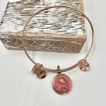 ALEX AND ANI Cherub Color Infusion Charm Bangle Shiny Rose Gold Photo 1
