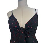 SheIn Cami Baby Doll Top Y2K Hearts Cropped Bow Front Halter Valentine SZ SM  Photo 2