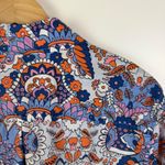 Talbots  Classic Cotton Shirt Royal Palm Paisley Size 2X Button Down Preppy Artsy Photo 2