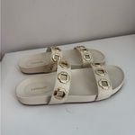 Larroudé Milan Slide In Ivory Leather 9.5 ivory leather Photo 6