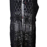 White Stag Y2K VINTAGE BLACK CROCHET KNIT LACE SHEER COVER UP DRESS X LARGE EUC Photo 0
