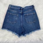 Mango  High Waisted Festival‎ Striped Jean Shorts 2 cut off denim concert rocker Photo 2