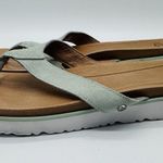 UGG  Women Size 11 Lorrie Suede Thong flip Flop Sandals Green Photo 2