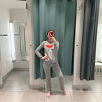 Women’s gray loungewear with accent design on the sweatshirt size small Photo 1