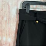 Michael Kors Michael  Black Wide Leg Tie Waist Cropped Pants Size 6 Photo 2