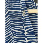 D1 Pineapples Maxi Dress Blue White Zebra Print V Neck Caftan Style M Size M Photo 8