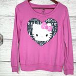Hello Kitty Sanrio  Pink Long Sleeve Graphic Sweatshirt Size Medium Photo 0