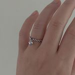 Heart Ring Silver Heart Ring Stacking Ring Sterling Silver Ring Photo 3