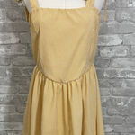 Dry Goods 21 Saints Yellow Gingham Mini Dress Size L Photo 0