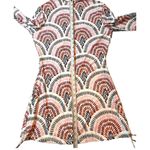 Lily Cat Rash Guard Swim Coverup SPF 50 Women Small Boho Ruched Long Sleeve NWT Pink Photo 5